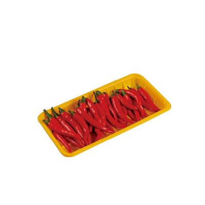 China Plastic Fruit Vegetable Meat Tray Food Supermarket Vegetable Display Trays for sale