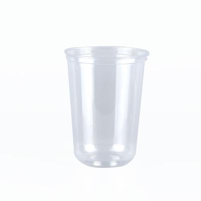 China Wholesale U Shape Disposable Eco Friendly Stored Plastic Custom Plastic Cups 12oz 16oz 23oz LOGO Print Transparent Disposable Biodegradable Cup Manufacturer for sale