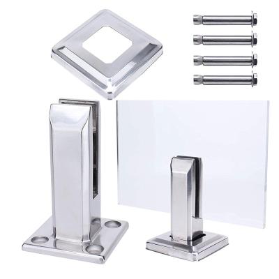 China 2021 Hot Sales Swimming Pool 304 Stainless Steel Material ClampGlass Glass Holder for sale