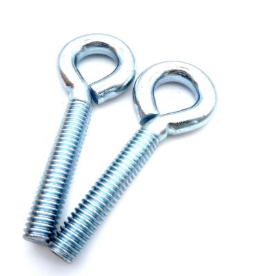 China Stainless steel 444 carbon steel din eye bolt carbon steelM8 bolts plated with blue and white zinc galvanized M8*111.5 for sale