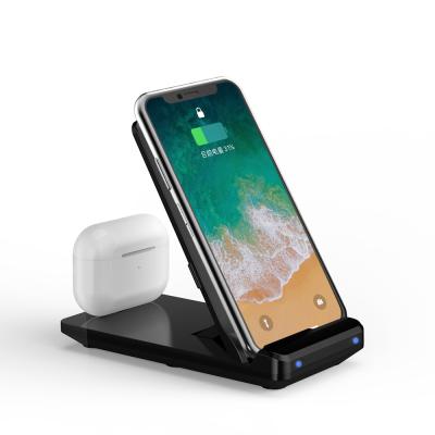 China 15W Mobile Phone Fast Wireless Charger 2 in 1 Fast Dock Station Charging for iPhone XR XS Max 8 for Apple Watch 2 3 4 for AirPods for Samsung for sale