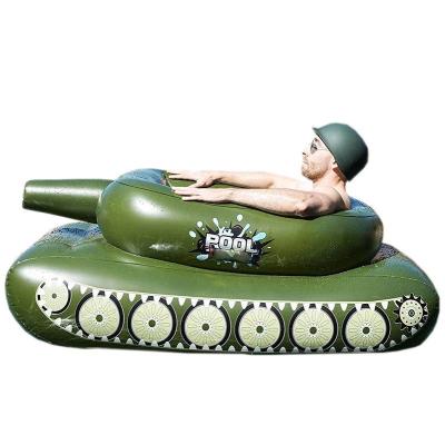 China Tank shapped with water gun tank pool float inflatable floating shooting tank for sale