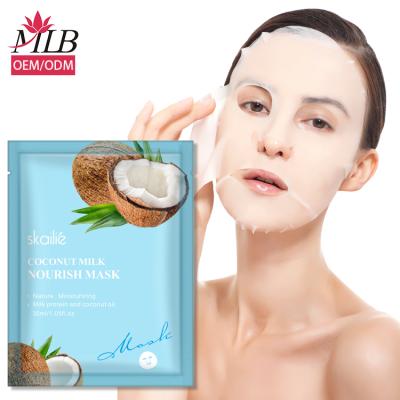 China Hydraulic Coconut Milk Mask Face Sheet Mask Moisturizer Coconut Sheet Butter Facial Korean Coconut Shell Collagen for sale