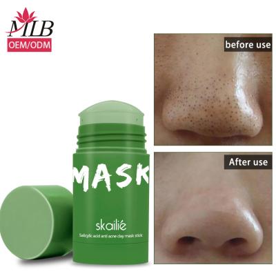 China Pore ​​Remover Hot Selling Mud Mask Stick Deep Cleansing Solid Porcelain Cleansing Green Mask Stick For Deep Cleansing for sale