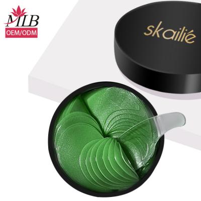 China Anti Puffy Anti Puffy Korean Green Tea Gel Cosmetics Eye Mask Green Algae Collagen Eye Gel Hydraulic Patches for sale