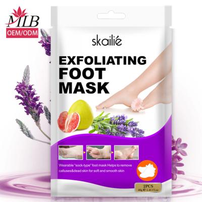 China Custom Foot Foot Mask Exfoliating Dead Skin To Make Your Feet Baby Soft Foot Skin Mask for sale