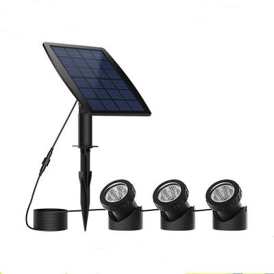 China ABS+PS RGB IP68 Waterproof Three Branch Solar Underwater Lights For Pool Fountains Pool for sale