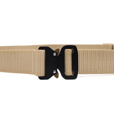 China Custom Wholesale Police Nylon Outdoor Adjustable Military Canvas Hold Up Belt Garment Webbing Tactical Belt for sale