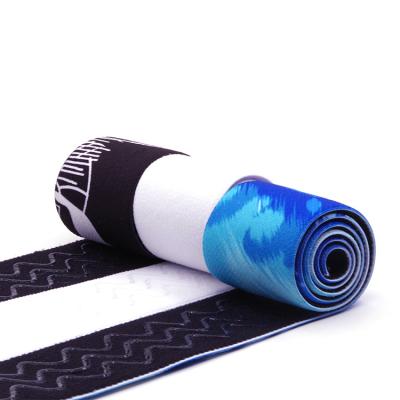 China Sustainable Custom 3mm Thick Anti Slip Printing Nylon Elastic Silicone Coated Webbing Belt for sale