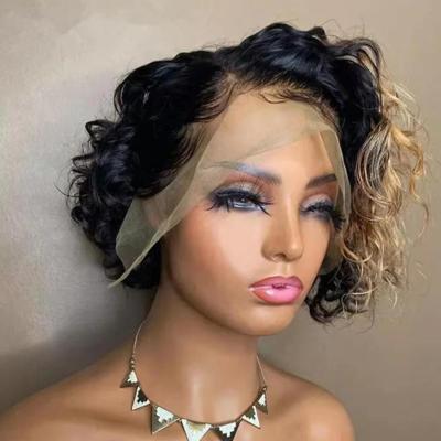 China Wholesale Deep Water Wave Lace Closure Hair Wigs Pre Plucked Baby Hair Water Wave Short Curly Bob Wig Brazilian Lace Frontal Wig for sale