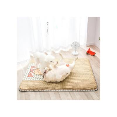 China Pet Rattan Detachable Breathable Mat Summer Cat Dog Sleeping Mat Small Dog Dog Cooling Mat for sale