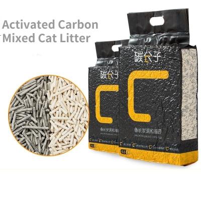 China Stocked Cat Litter Sale Bundling Wholesale Bulk Cat Litter China Pet Supplies Activated Carbon Blended Cat Litter for sale