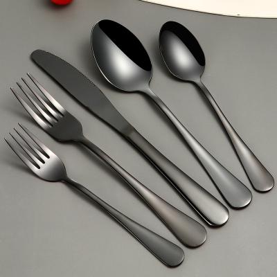 China Sustainable High Quality 5 Pcs Stainless Steel Cutlery Set, Reusable Mirror Polished Gold Cutlery Set for sale