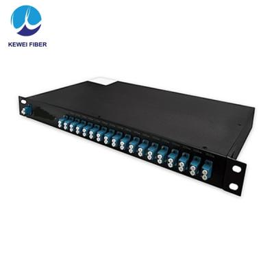 China Telecom 18 Channels 1270-1610nm, with Monitor Port, LC/UPC, Dual Fiber CWDM Mux Demux, FMU 1U Rack Mount for sale