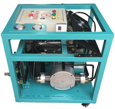 China 4HP aceite menos gran desplazamiento de gas R514A HFO máquina de recuperación de refrigerante de baja presión equipo de carga de recuperación en venta