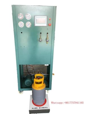 China R404a Refrigerant Filling System Oil Less Ac Gas Recovery Recycling Split Charging Machine for sale