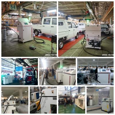 China AC Refrigerant Charging Machine Ac Production Line Refrigerant Vacuum Recovery Filling Station For Ac Chiller Ice Machine for sale