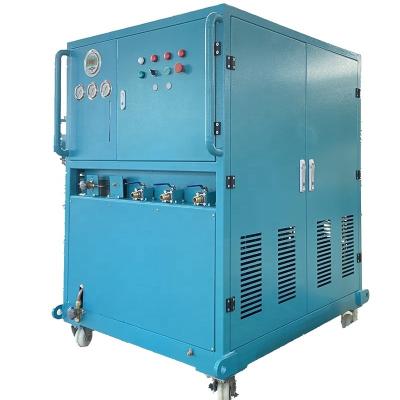 China R134a R410a Unidad de recuperación de vapor de refrigerante máquina de recuperación de gas ac 10HP de aceite menos gas bomba de recuperación de tanque ISO en venta