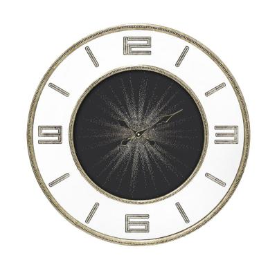 China Modern Classic Antique Style Design Home Decorate Quartz Numeral Round Metal Retro Decorative Wall Clock for sale