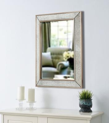 China Factory wholesale eco-friendly custom MDF classic wood frame antique wall mirror for sale