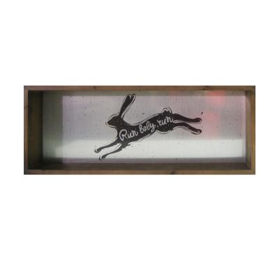 China Classics Large Running Rabbit Wood Frame Aluminum Printing Shade Box And Shadow Box Picture Frame For Wall Decoration for sale