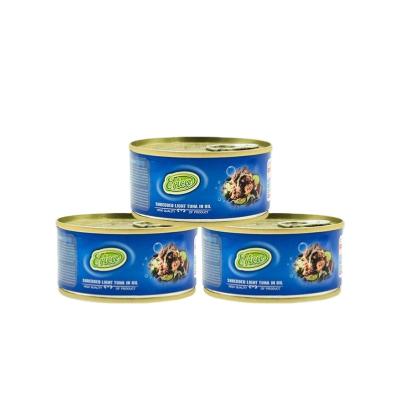 China Best Quality China Boxed Clear Paper Label Tuna Tim Can Fish Manufacturer for sale