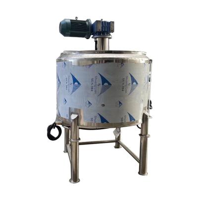 China Manufacturing Plant Dongguan Daily Chemical Liquid Cream Emulsion Homogeneous Mixing Tank Jacket Heating Mixer with Operation Platform for sale