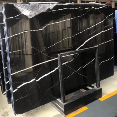 China Black And White Marble Black Marble Slab Coastal Decoration Large Material Marble for sale