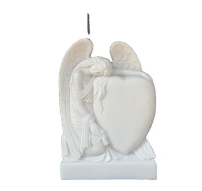 China EUROPEAN High Quality Cheap Price Granite Headstone White Angel Headstone UK Style for sale