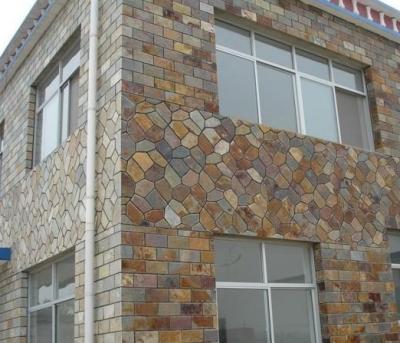 China Rustic Cheap Slate Tiles Stacked Rusty Exterior Wall Stone Slate Tile for sale