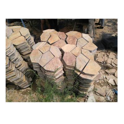 China Modern Good Prices Rusty Slate Irregular Shaped Slate Tile for sale