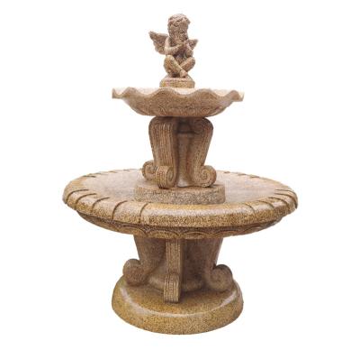 China Large Coastal Western Style Water Fountain Granite Outdoor Marble Water Fountain for sale