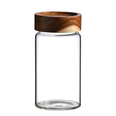 China High Blow Custom Made Borosilicate Freshness Preservation Wholesale Artificial Mouth Kitchen Food Storage Container Transparent Home Spice Jar for sale