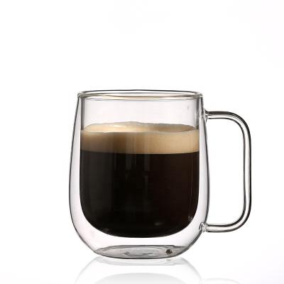 China Viable Double Wall Glass Insulated Espresso 250ml French Coffee Mugs Or Tea Cups for sale