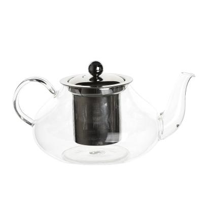 China 780ml High Borosilicate Glass Viable Heat Resistant Teapot For Boiling Water for sale