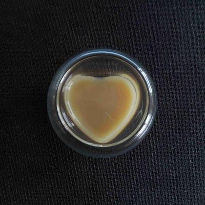 China New Classic / Postmodern Double Wall Shot Glass Heart Shaped 30ml Tea Cup for sale