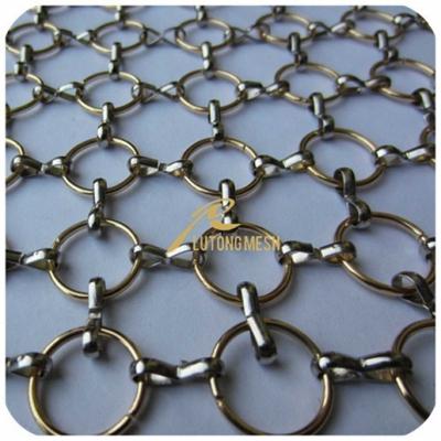 China Anping Decorative Metal Ring Mesh Curtain for sale