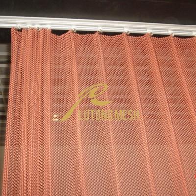 China Gold chain curtain， Metal coil drapery for interior decoration for sale