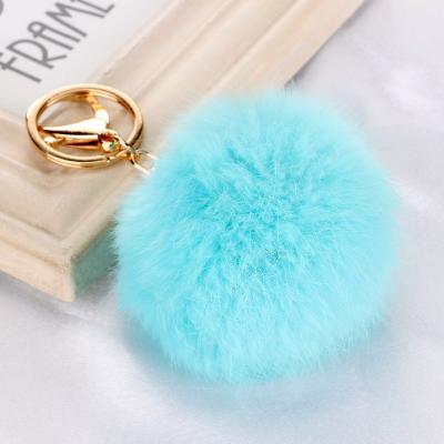 China New fancy  Rabbit fur ball /pom pom ball key chain / Small pom pom key chain / Animal pom pon for sale