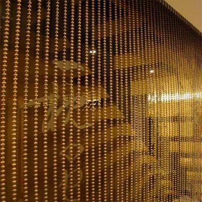 China 2015 Fashion Sparkled Gold Metal Ball Chain Curtain metal bead curtain for sale