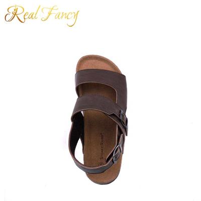 China Anti-slippery Classic PU Strap Cork Sandals EVA Sole Top Anti Slip Mens Summer Beach Outdoor for sale