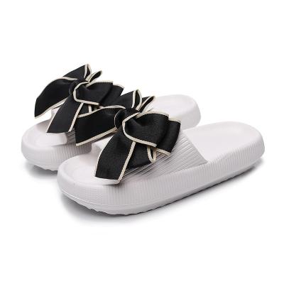 China Fashion Trend All-match Bowknot Flip Flop Flip Flop Wear Female Flat Bottom Non-slip Thick-soled External Casual Slippers Yeezy Sandals For Women for sale