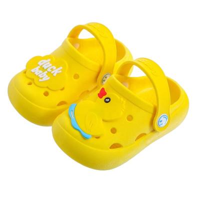 China Cartoon Waterproof Indoor Non-slip Household Baby Slippers Summer PVC Sandals Soft Bottom Clogs Shoes for sale