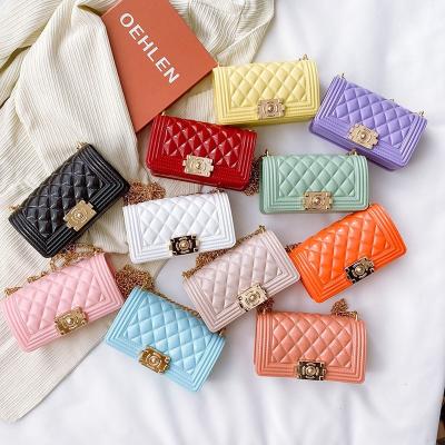 China Others hot sale rainbow PVC designer purses and handbags ladies 2021 fashion shoulder bag women famous brands freeze bag for sale