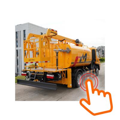 China FULONGMA 10m hydraulic aerial lift bucket truck with 5cbm water tanker YCY30165-60 for sale