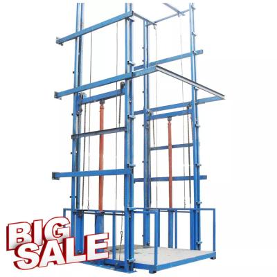 China Construction Building Enclosed Overhead Passenger Crane Lifter / Hydraulic Exposed Vertical Loading Freight Lift Platform For Warehouse for sale