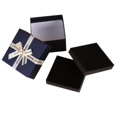 China Friendly Custom Luxury Paper Packing Box Gift Jewelry Accessories Ring Gift Packaging Cardboard Box With Ribbon for sale