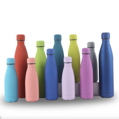 China 500ml Paint Stainless Steel Water Bottle 17oz Double Wall Tumbler BPA Leak Proof Viable Rubber Insulated Free Vacuum Flask for sale