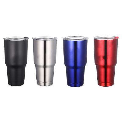 China Sustainable 30oz Stainless Steel Water Tumbler Double Wall Beer Insulated Mug With Retroflex Lid for sale