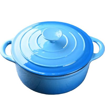 China Sustainable Cast Iron Enamel Cookware Deep Casserole Cooking Pot for sale